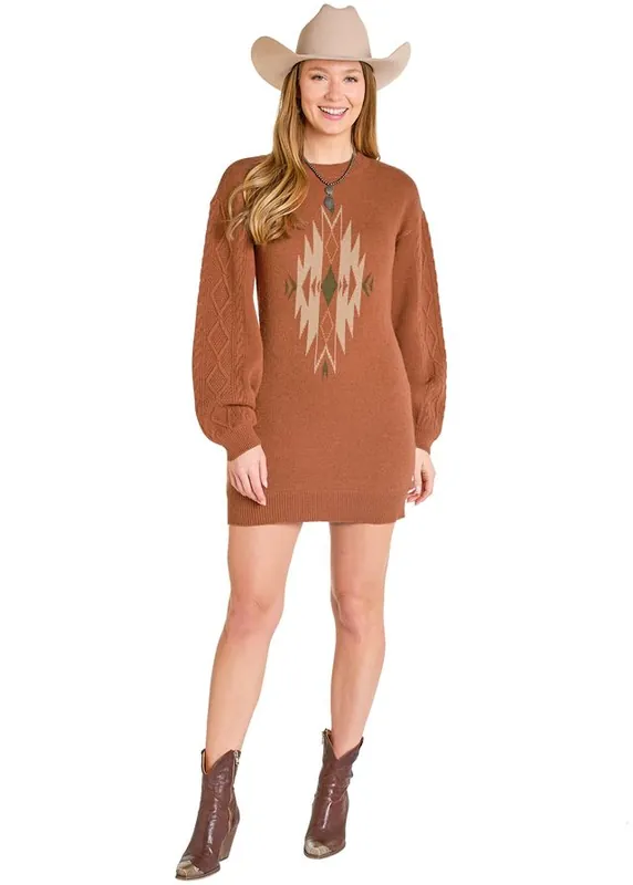 Women's Rock & Roll Cowgirl Sweater Dress #BWD2R07829