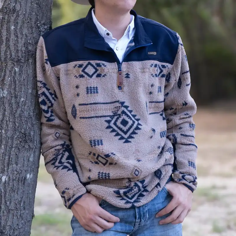 Men's Lazy J Ranch Wear 1/4 Zip Fleece Pullover #LJ-2542