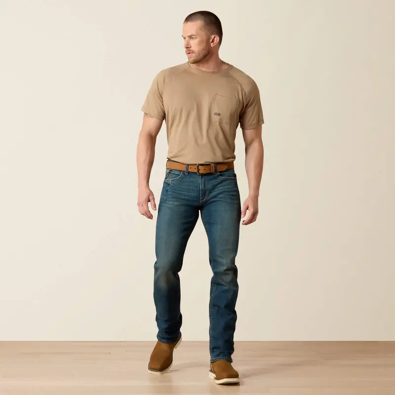 Men's Ariat Rebar M5 Straight DuraStretch Edge Stackable Straight Leg Jean #10016222