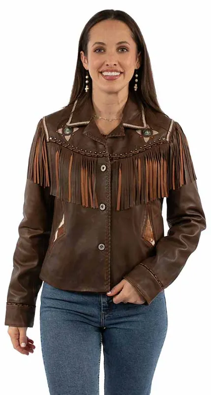 Women's Scully Lambskin Leather Jacket #L1173-234