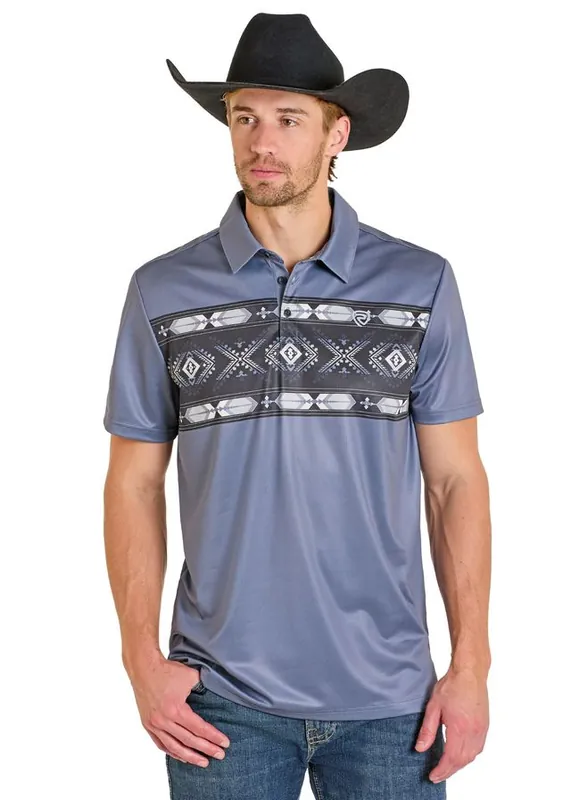 Men's Rock & Roll Cowboy Polo Shirt #BM51T07681