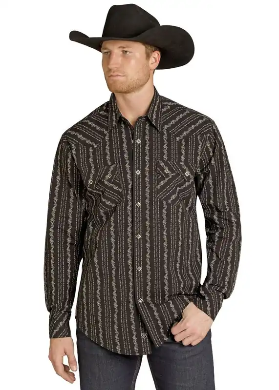 Men's Rock & Roll Cowboy Snap Front Shirt #BMN2S07632
