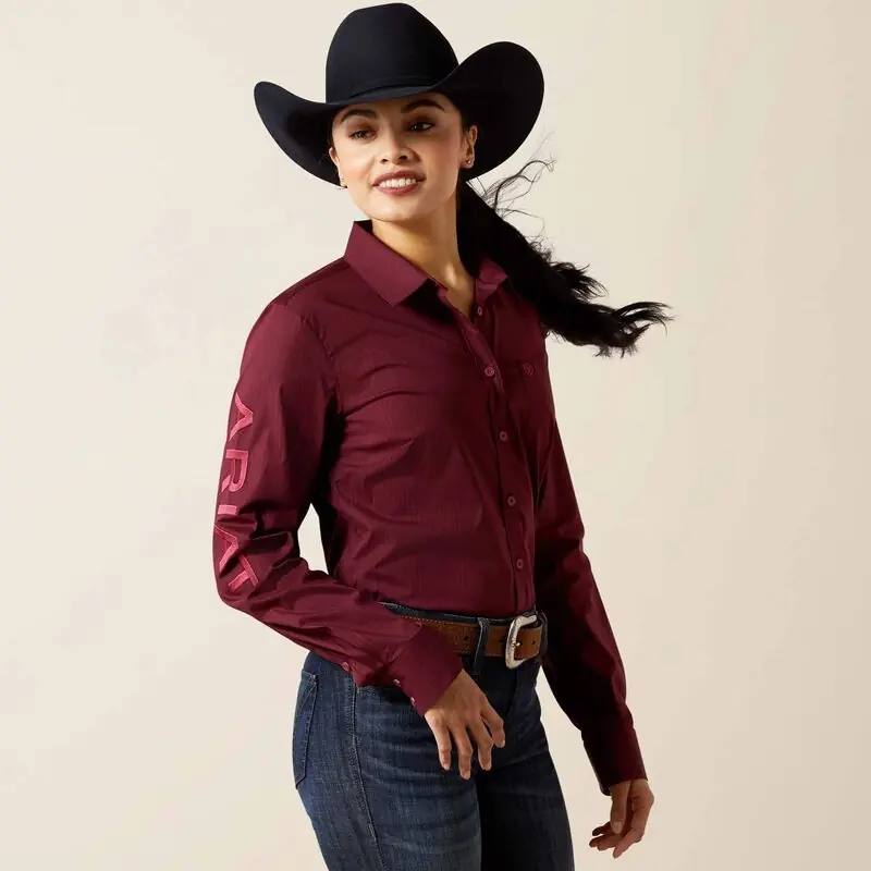 Women's Ariat Team Kirby Stretch Button Down Shirt #10065841