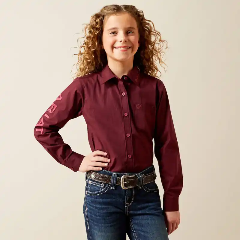 Girl's Ariat Team Kirby Button Down Shirt #10065835