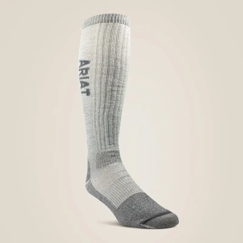Men's Ariat Midweight Merino Wool Blend Over The Calf Steel Toe Work Sock #AR2266-050