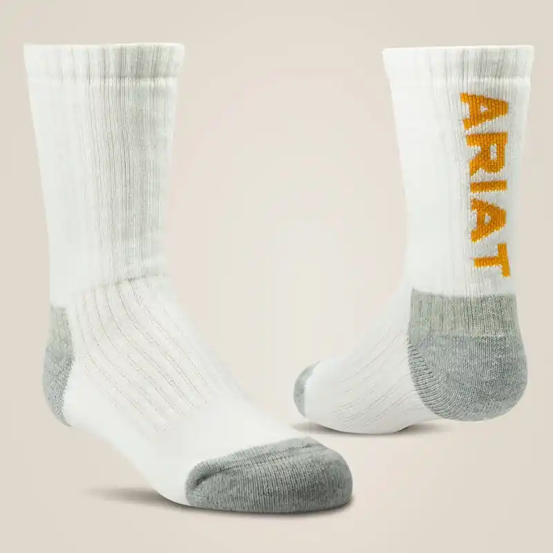 Children's Ariat 2-Pack Cotton Crew Socks #AR2984-100