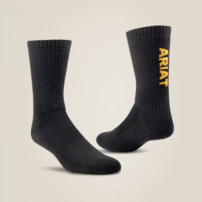 Men's Ariat 3-Pack Premium Ringspun Cotton Crew Socks #AR2239-002