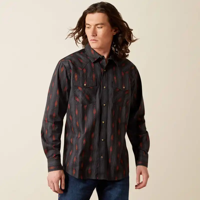 Men's Ariat Harrel Retro Fit Snap Front Shirt #10065786X
