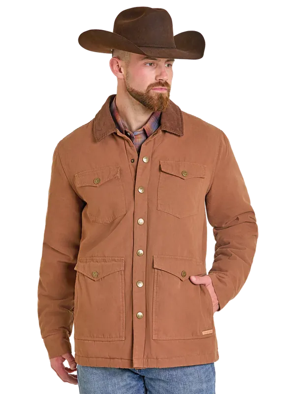 Men's Panhandle Slim Washed Canvas Rancher Coat #DM92C06174 - POWDER RIVER
