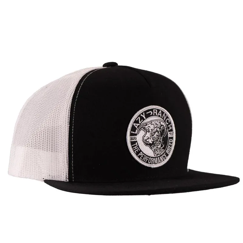 Men's Lazy J Ranch Wear Performance Breed Cap #BLKWHT4-PB-BLK