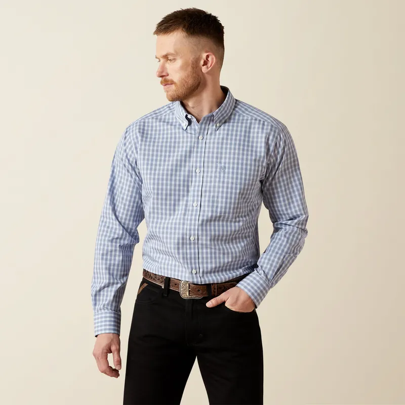 Men's Ariat Wrinkle Free Brett Fitted Button Down Shirt #10065804