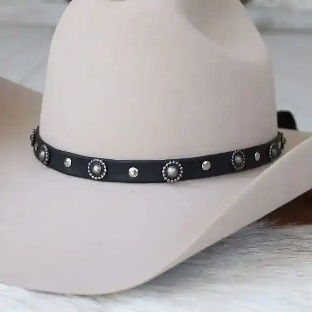 Willow Lane Hat Co. Deerskin Studded Hatband #WL-LTHR21