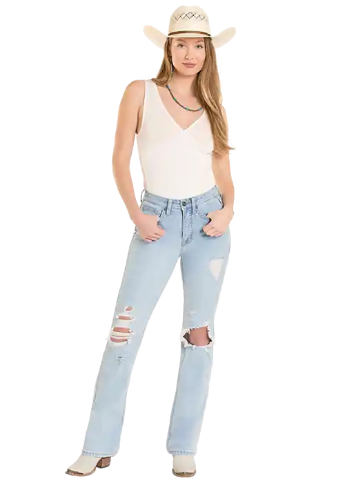 Women's Rock & Roll Denim High Rise Bootcut Jean #BW4HD08480