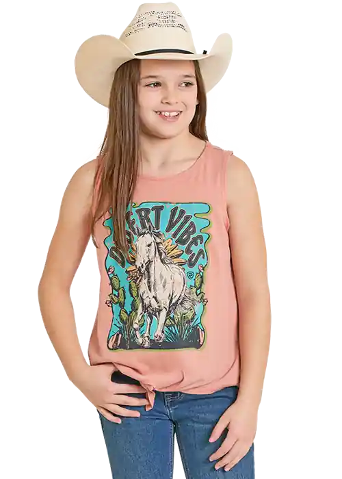 Girl's Rock & Roll Denim Tank #BG20T08548