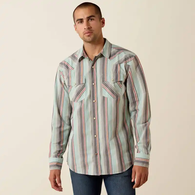 Men's Ariat Retro Herperus Fitted Snap Front Shirt #10071089X