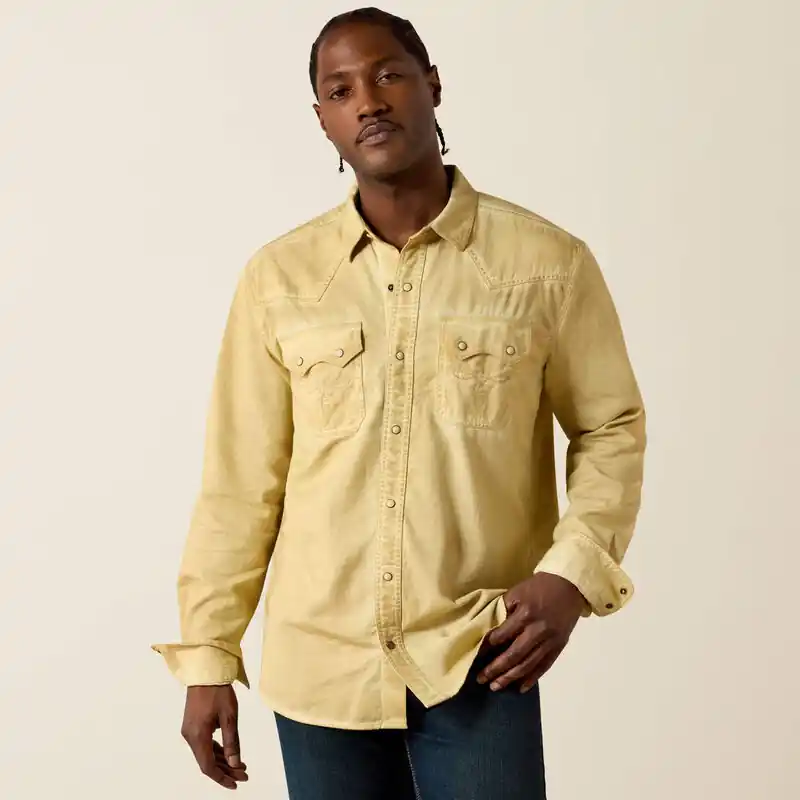 Men's Ariat Retro Hartigan Fitted Snap Front Shirt #10071091