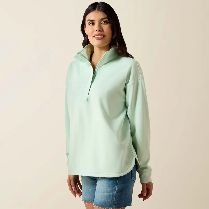 Women's Ariat Breeze Logo 1/2 Zip Sweatshirt #10071259