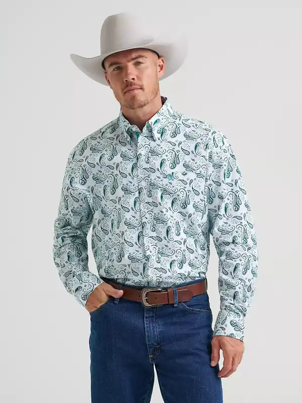 Men's Wrangler George Strait Button Down Shirt #112374541