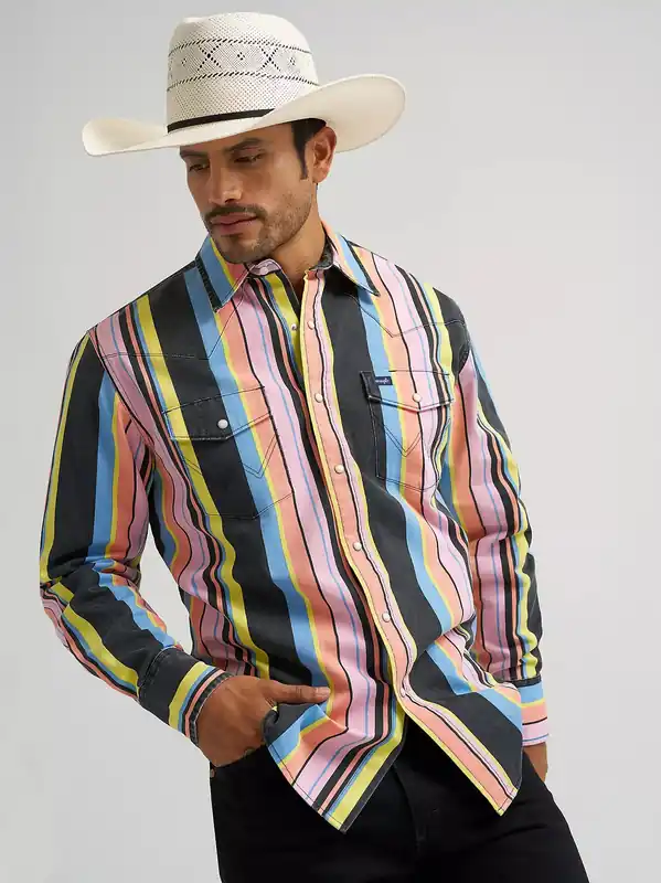 Men's Wrangler Brushpopper Snap Front Shirt #112374803