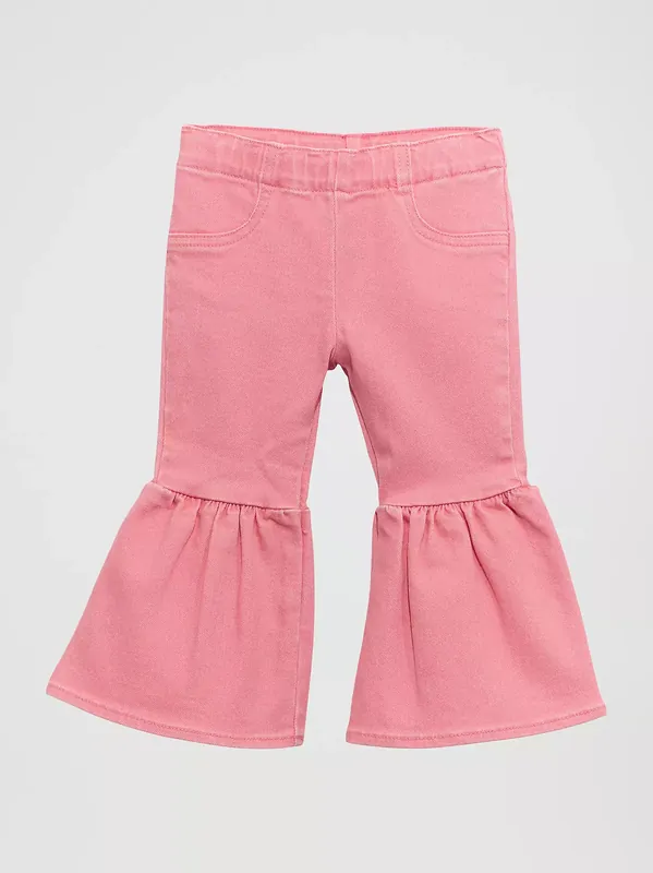 Infant/Toddler Girl's Wrangler Vibrant Ruffle Leg Flare Jean #112375233