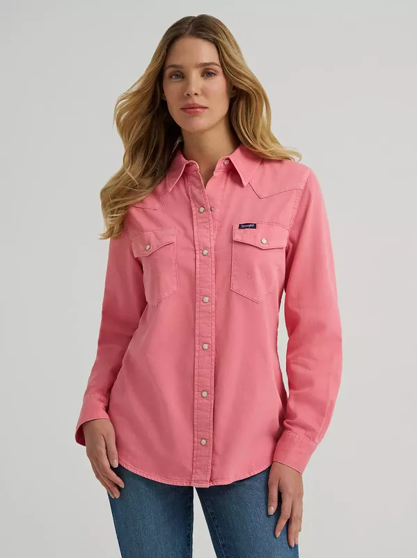 Women's Wrangler Slim Western Snap Front Shirt #112375182