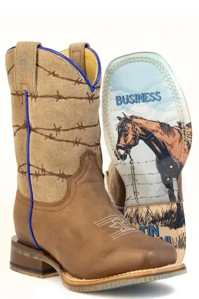 Youth's Tin Haul Razor Sharp Western Boot #14-119-0102-5083