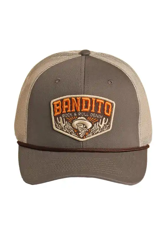 Men's Rock & Roll Denim Bandito Patch Cap #BU40X09134