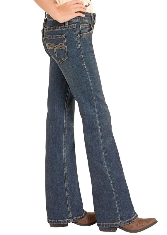 Girl's Rock & Roll Denim Bootcut Jean #BG4MD09075