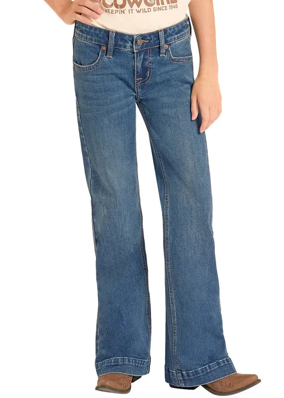 Girl's Rock & Roll Denim Trouser Jeans #BG5MD09177