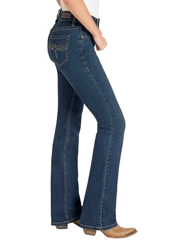 Women's Rock & Roll Denim Bootcut Jeans #BW4MD09075