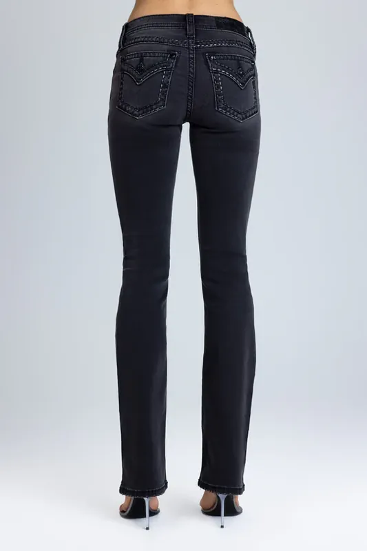 Women's Miss Me Onyx Stitched Bootcut Jean #M5014B434