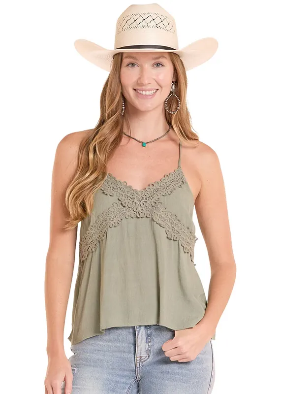 Women's Rock & Roll Denim Tank Top #BW20T08770