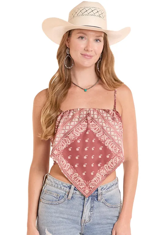 Women's Rock & Roll Denim Tank Top #BW20T08808