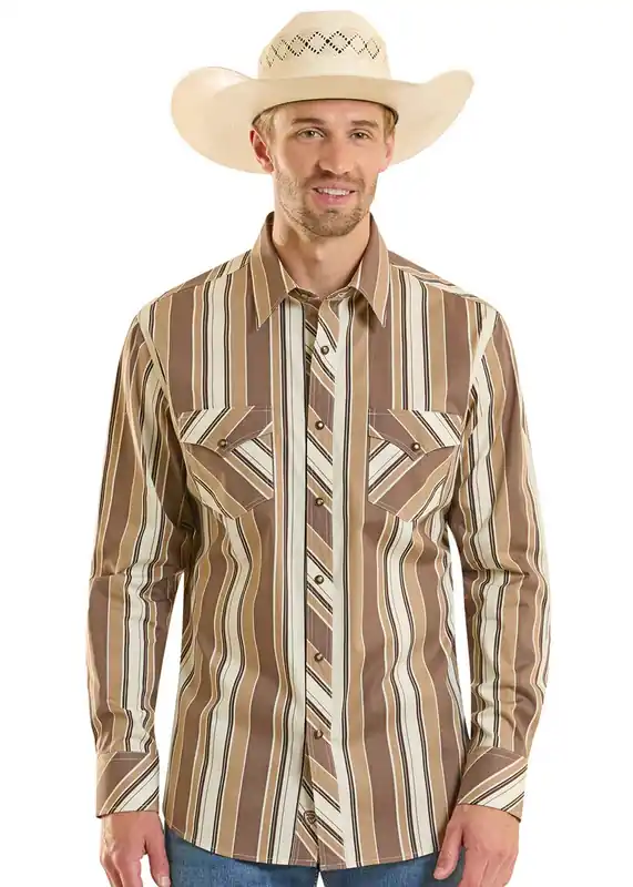 Men's Rock & Roll Denim Snap Front Shirt #BMN2S08663