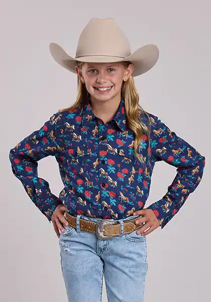 Girl's Roper Button Down Shirt #03-080-0590-5051