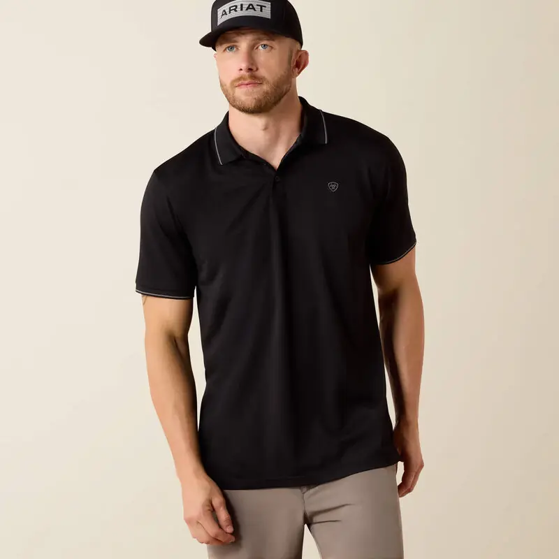 Men's Ariat Logo Fitted Polo #10071649