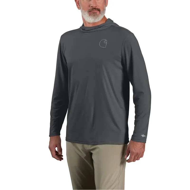 Men's Carhartt Force Sun Defender Relaxed Logo Hoodie #106165