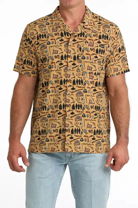 Men's Cinch Button Down Camp Shirt #MTW1401058