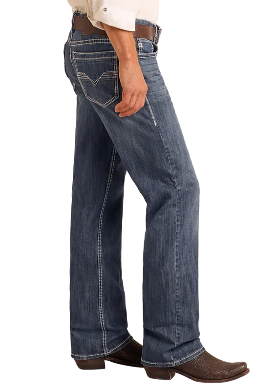 Men's Rock & Roll Denim Relaxed Fit Straight Leg Jeans #M0S3473