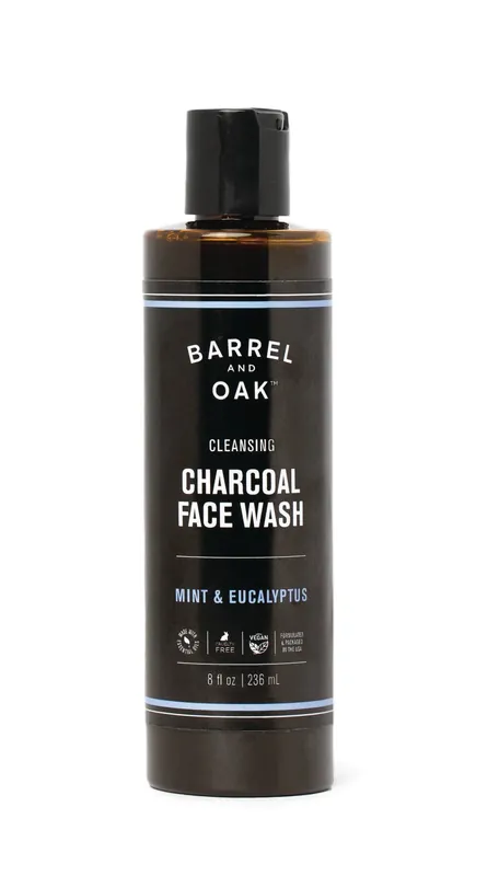 8oz Mint & Eucalyptus Charcoal Face Wash - Barrel & Oak