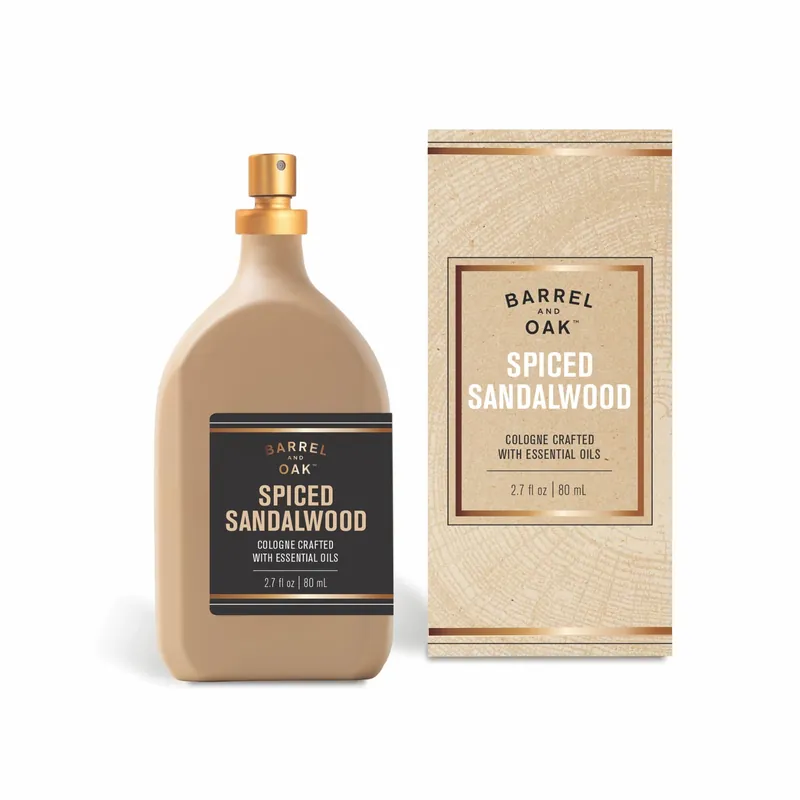Spiced Sandalwood Natural Fragrance Cologne - Barrel & Oak