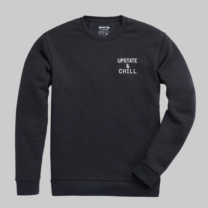 The Heart: Upstate & Chill® Crewneck - Heathered Black