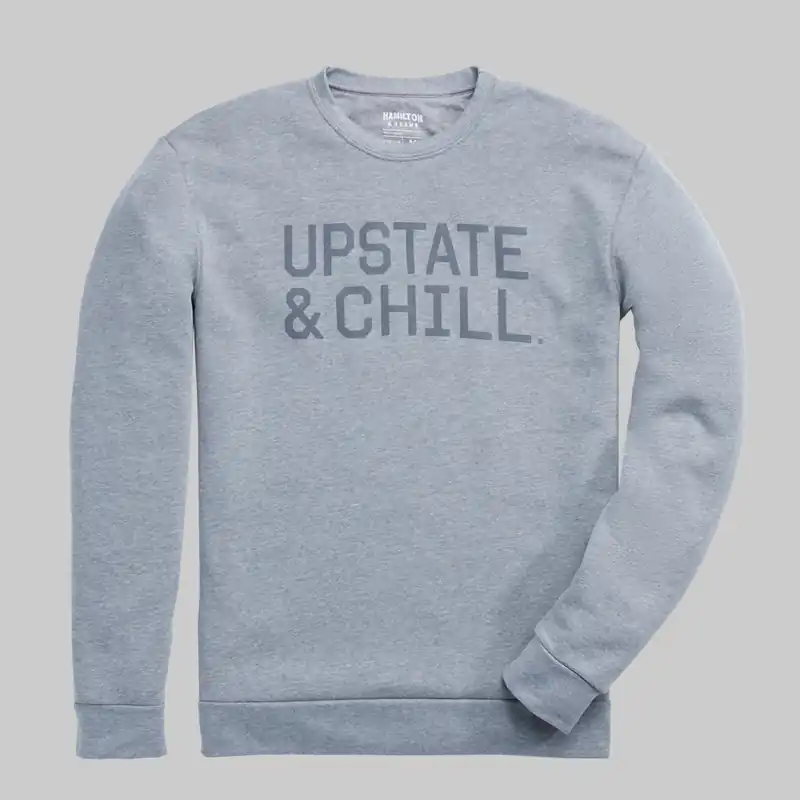 The Linear: Upstate & Chill® Crewneck - Gray