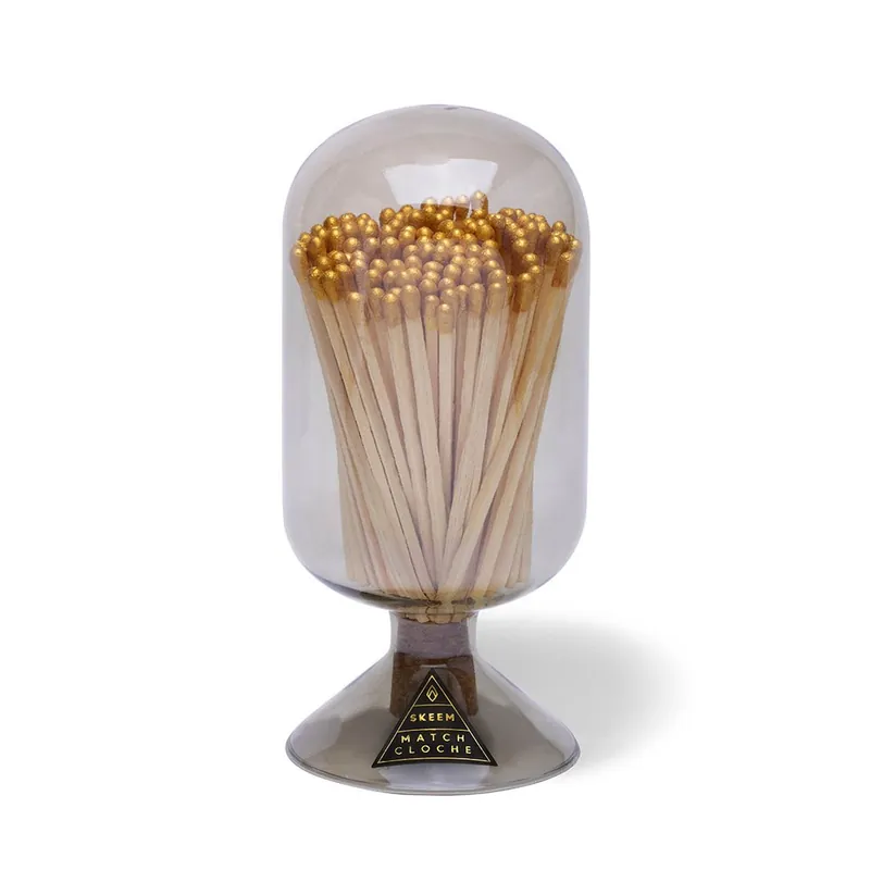Smoke Match Cloche w/ Gold Tipped Matches - Skeem