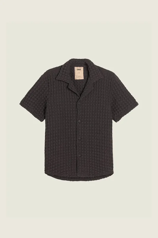 Nearly Black Cuba Waffle Shirt - OAS