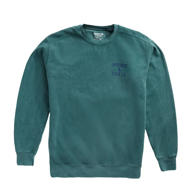 The Heart: Upstate & Chill® Crewneck - Blue Spruce