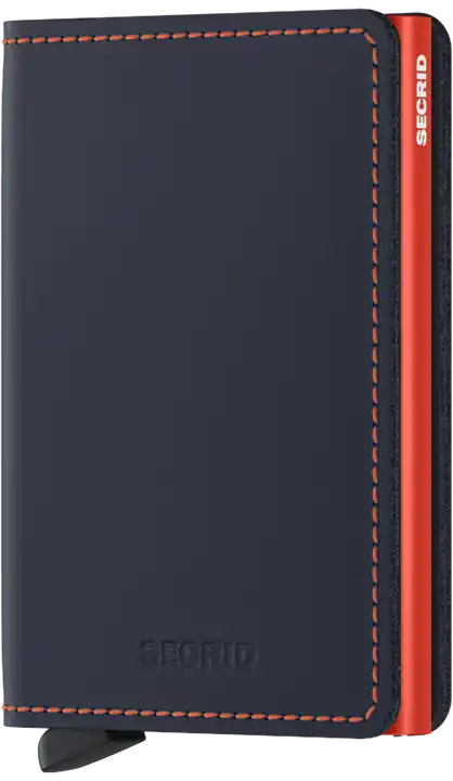 Slimwallet - Matte Night Blue & Orange