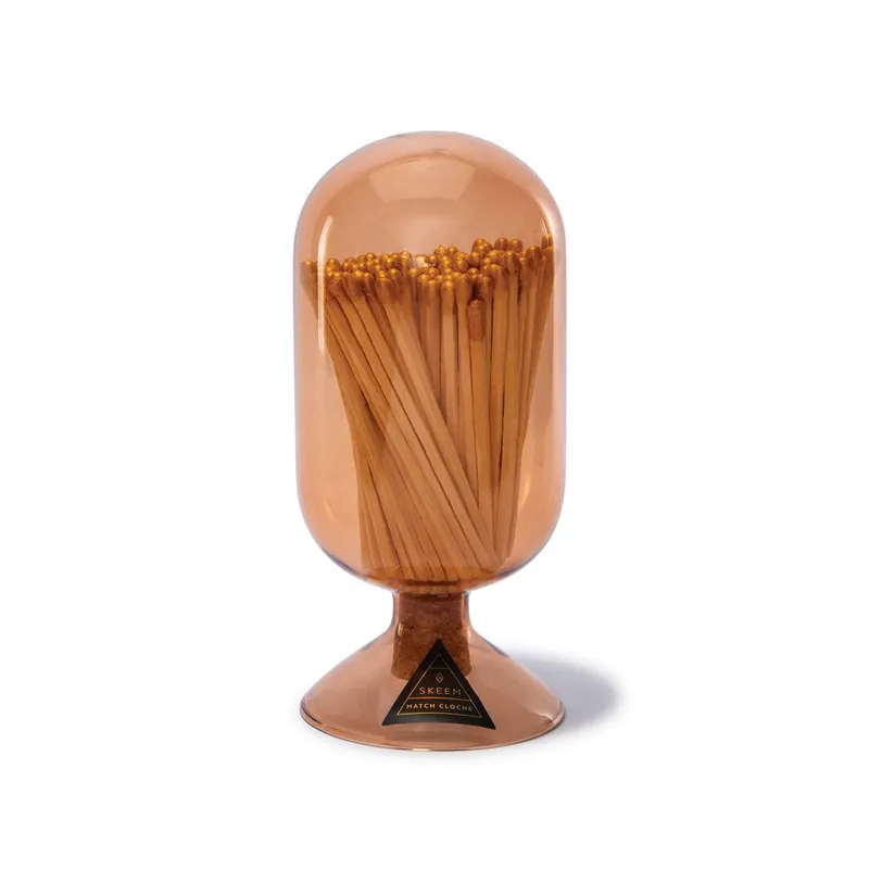 Saffron Match Cloche w/ Gold Tipped Matches - Skeem