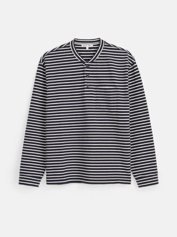 Allan Henley in Cotton Stripe - Navy / Natural
