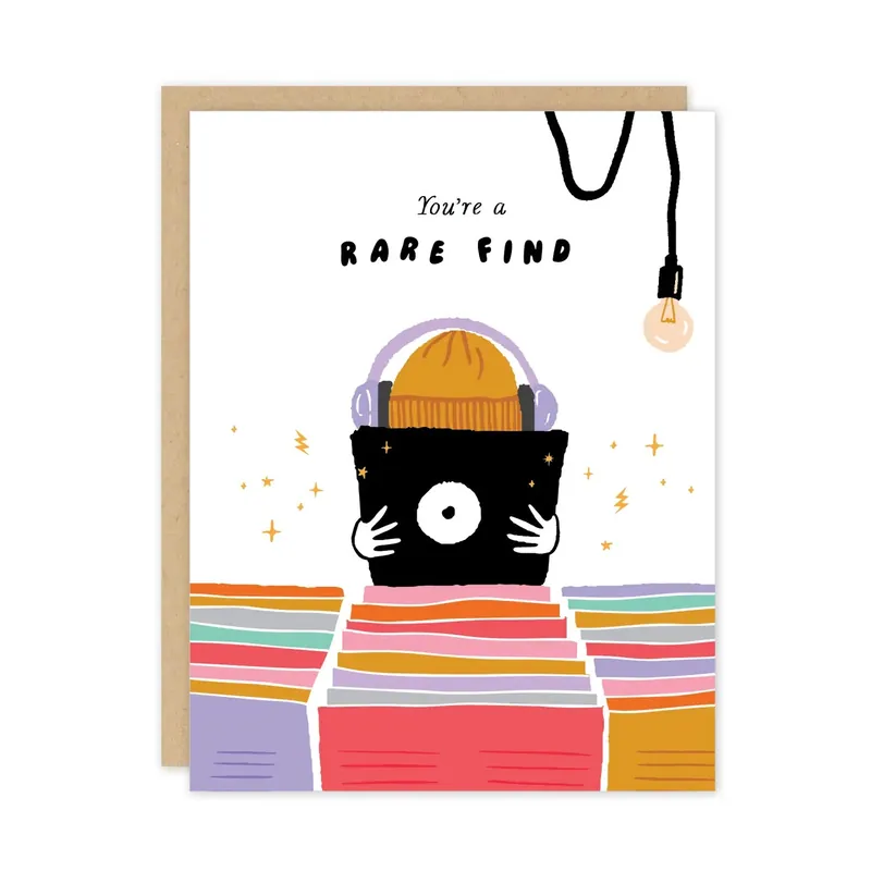 Rare Find Record Music Love Friendship Card - Party of One